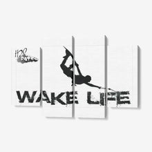 Load image into Gallery viewer, H2OratZ Wake Life 4 Piece Canvas Wall Art - Framed Ready to Hang 4x12&quot;x32AccessoriesPrinty6H2OratZ Wake Life 4 Piece Canvas Wall Art - Framed Ready to Hang 4x12&quot;x32