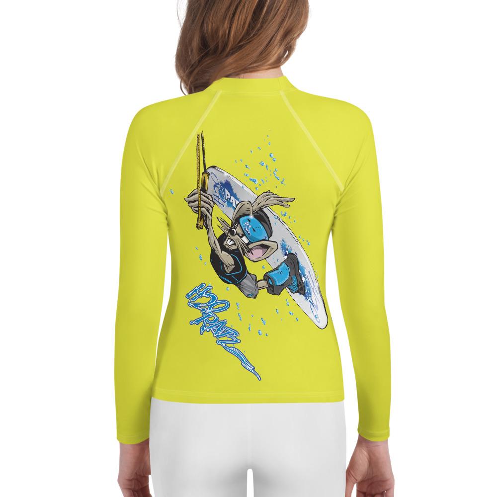 Youth Girls Raley ratZ Neon Yellow SubC&S Rash Guard | H2O Ratz